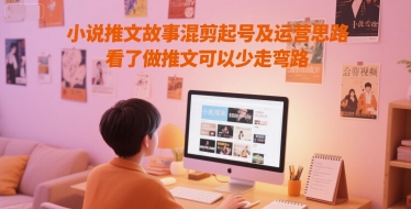 小说推文故事混剪起号及运营思路，看了做推文可以少走弯路-逃离打工