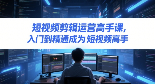 短视频剪辑运营高手课，入门到精通成为短视频高手-逃离打工