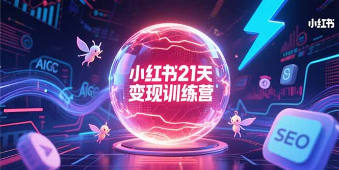 小红书21天变现训练营，AIGC工具高效应用，SEO优化核心技巧-逃离打工
